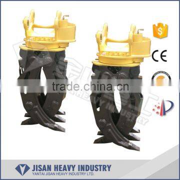 high quality hydraulic rotating log grapple for PC60 excavator