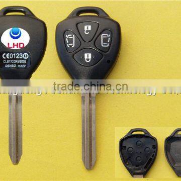 Keyless entry 4 button replacement remote key fob case blank shell for Toyota car key Toy43 blade