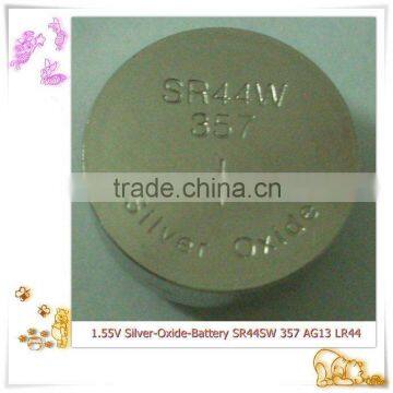 SR44 battery SR44SW 357 silver oxide coin cell battery 357 sr44 alkaline battery 1.55v