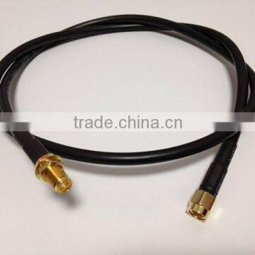 cable assembly, SMA female to SMA male with cable rg58, jumper cable, pigtail