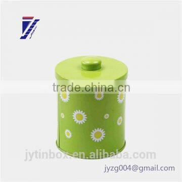 hote sale metal tin box round tin box with knob