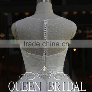 2015 Sleeveless Transparent Tulle Butterfly Wedding Dress Short Ball Gown photo-5