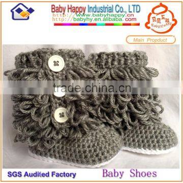 Stylish tassels baby crochet wool shoes moccasins