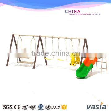 Children outdoor playground slide and chair/children garden swing and slide/kids outdoor garden swing with slide