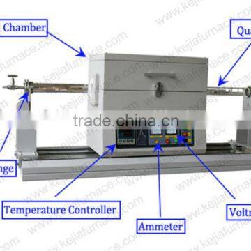 CE-approved sliding railway tube furnace by Chinese manufacturer Kejia