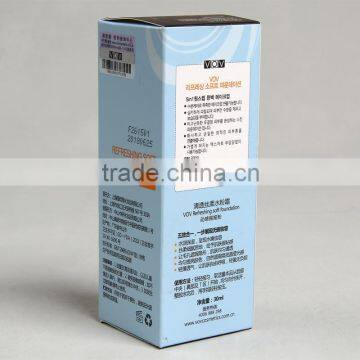 Custom Made Environmental Light Blue Cosmetic Package Box for VOV Refreshing Soft Foundation photo-3