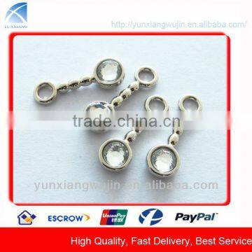 CD8995 Custom Decorative Metal Rhinestone Zip Pullers