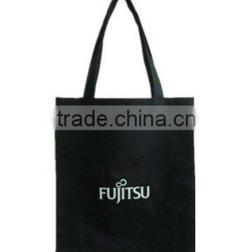 FUJITSU 600 D black polyester tote bag