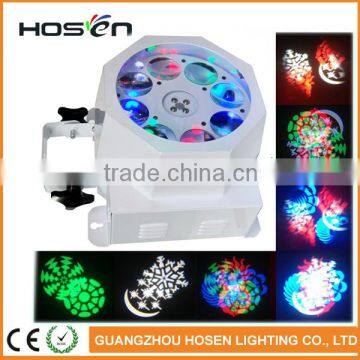 Stage 8*3W RGBW LED Eight eyes pattern light led effect light disco light 8lens led gobo beam light