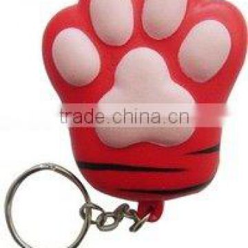 pvc key chain in bear's-paw shape