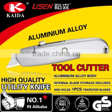 Hot sale lightweight aluminium handle retractable industrial utility cutter knife