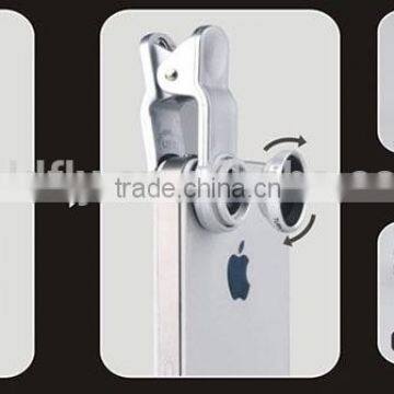 Fish Eye Universal 3 in 1 Mobile Phone Chip Lens Fisheye Wide Angle Macro Camera for Iphone 6s Plus 5s/5 Htc Samsung S6 S5 S4 photo-3