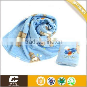China Manufacture Sedex Factory Audit Coral Fleece Baby blanket Newborn Baby Blanket Bedding With Embroidery
