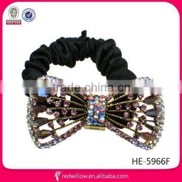 2014 Stylish gorgeous diamante colored hair rubber bands