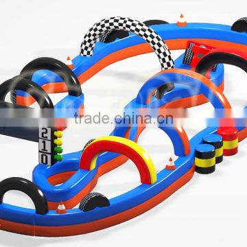 2016 Outdoor inflatable giant speedyway Go Kart race track for sale