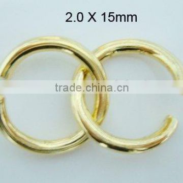 15mm Gold color Jump Ring