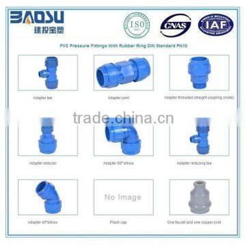 Pvc Pressure Fittings With Rubber Ring DIN Standard PN10 for Water Supply photo-3