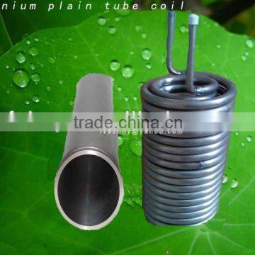 titanium heating and cooling coil for heat exchanger