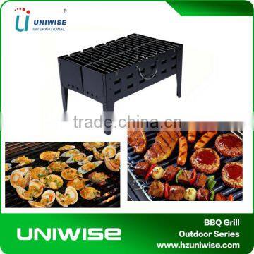 Handle Rectangular Simplle Folding Style Outdoor Camping BBQ Grill