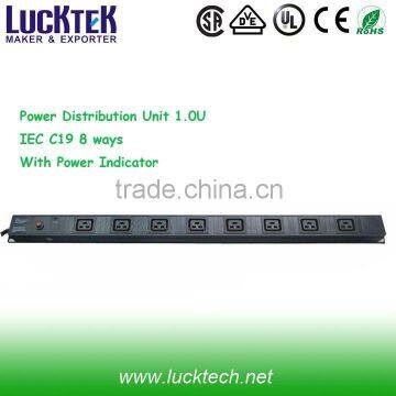 Rack mount pdu IEC C19 power with Power indicator