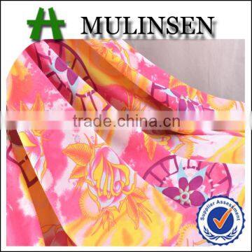 Mulinsen textile polyester spandex high quality fdy printed fabric