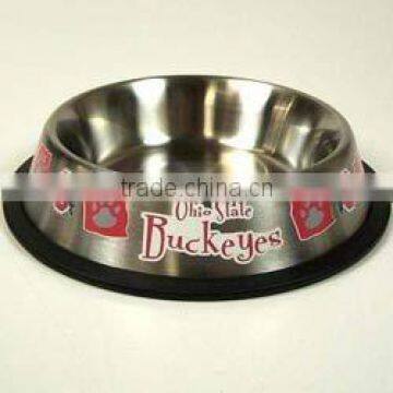 Stainless Steel Printed Anti Skid Dog Bowl