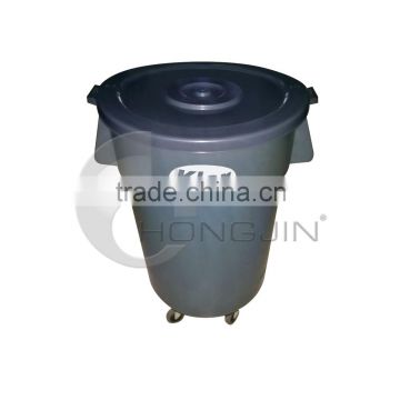 Hongjin 80L/ 130L/ 180L Outdoor Plastic Mobile Garbage Bin