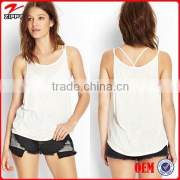 2016 New arrival stripe soft jersey top women tank top women clothes online shopping