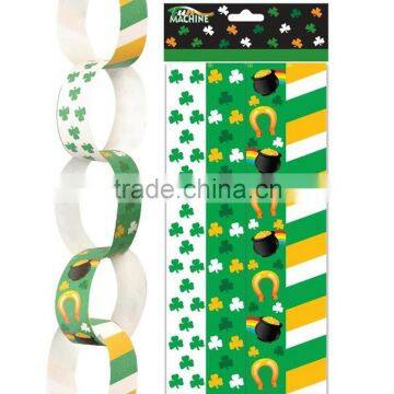 Handmade Assorted Party Paper Chain Garland for Saint Patrick's Day Decorations