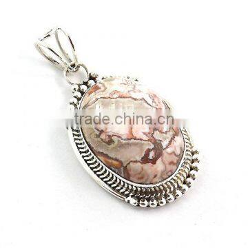 Rosetta Jasper pendant 925 sterling silver jewellery wholesale semi precious gemstones Indian jewelry