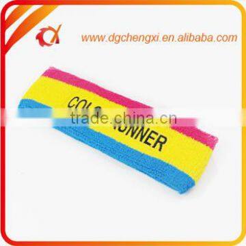 2016 Striped Cotton Terry Cloth Moisture Wicking Head Wristband photo-4