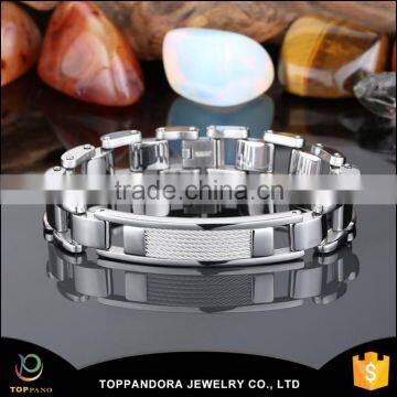 Shiny & Brushed Stainless Steel Daily Wear Bracelet Chain