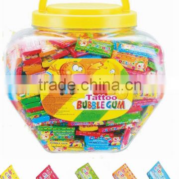 Tattoo Bubble Gum in Big Heart Shaped Jar(sweets Chewing Gum)