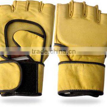 Half Finger Grappling Gloves Made of Genuine Leather