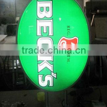 beer moulding light box , Round bar sign,3D acrylic moulding signage