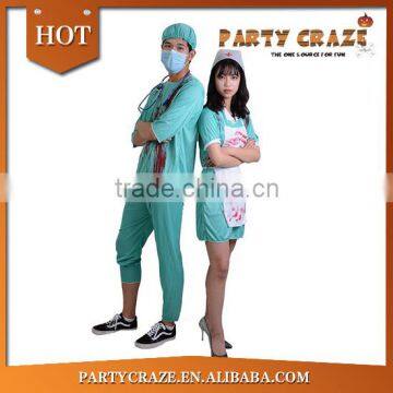 Adult bloody nurse and doctor halloween costumes for couples