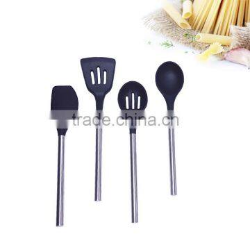 4Pcs Silicone Kitchen Utensils Set For Cooking Tools With Stainless Steel Handle