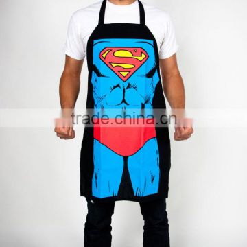 100% cotton custom printed kitchen apron uniform for beauty salon for men