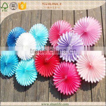 paper folding fan decoration paper cup fan coated pe