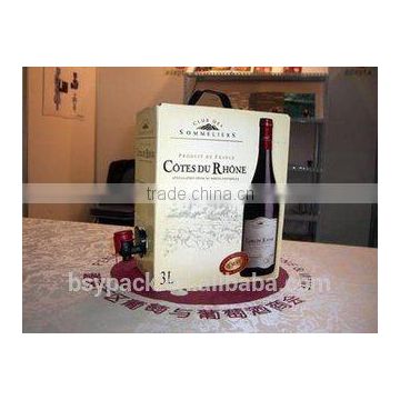 paper wine bag, luxury red wine bag in box, single bottle paper wine bag