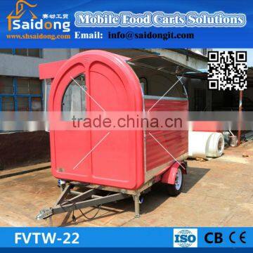 Outdoor Food Cart Kiosk on Wheels With Sliding Window Hand Push Kiosk Cart photo-6