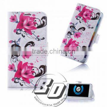 Top Selling Durable Printed Design Book Style Flip Cover Case For Wiko Rainbow lowest price