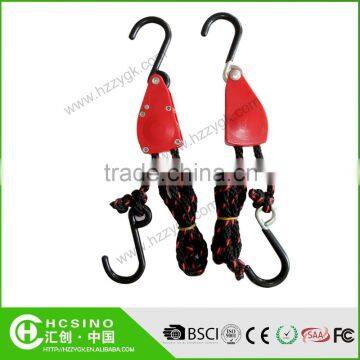 1/4 Inch rope ratchet tie down with half power painting S hook