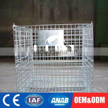 Tailored Collapsible Wire Container Tire Storage Folding Cage With Wheels photo-6