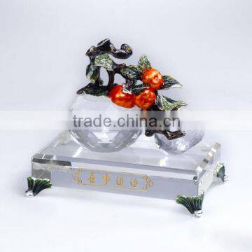 RORO Blessed Events persimmon enamel pewter crystal decorative article home decoration craft gift