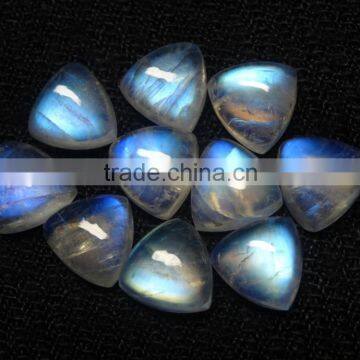 Rainbow Moonstone 8x8 mm Trillion Cut With NIce Blue Flash Natural Semi Precious Gemstone photo-2