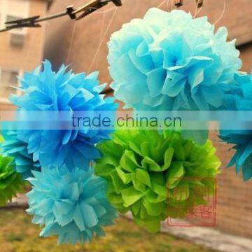 paper flower tissue pom poms for holiday decoration