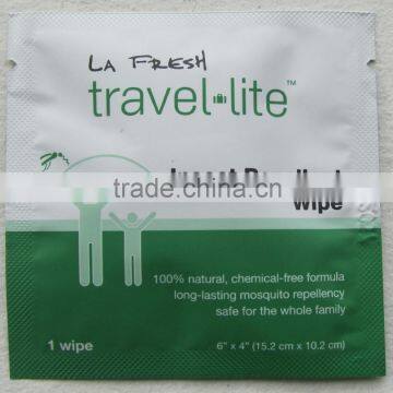 disposable nonwoven insect repllent wipe