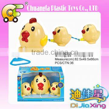 Chuangfa toys--Funny pull line animal toys, hand sliding chicken, pull & push chicken