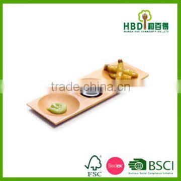 Hot new products for 2016 bamboo mini serving tray,sauce tray wholesale